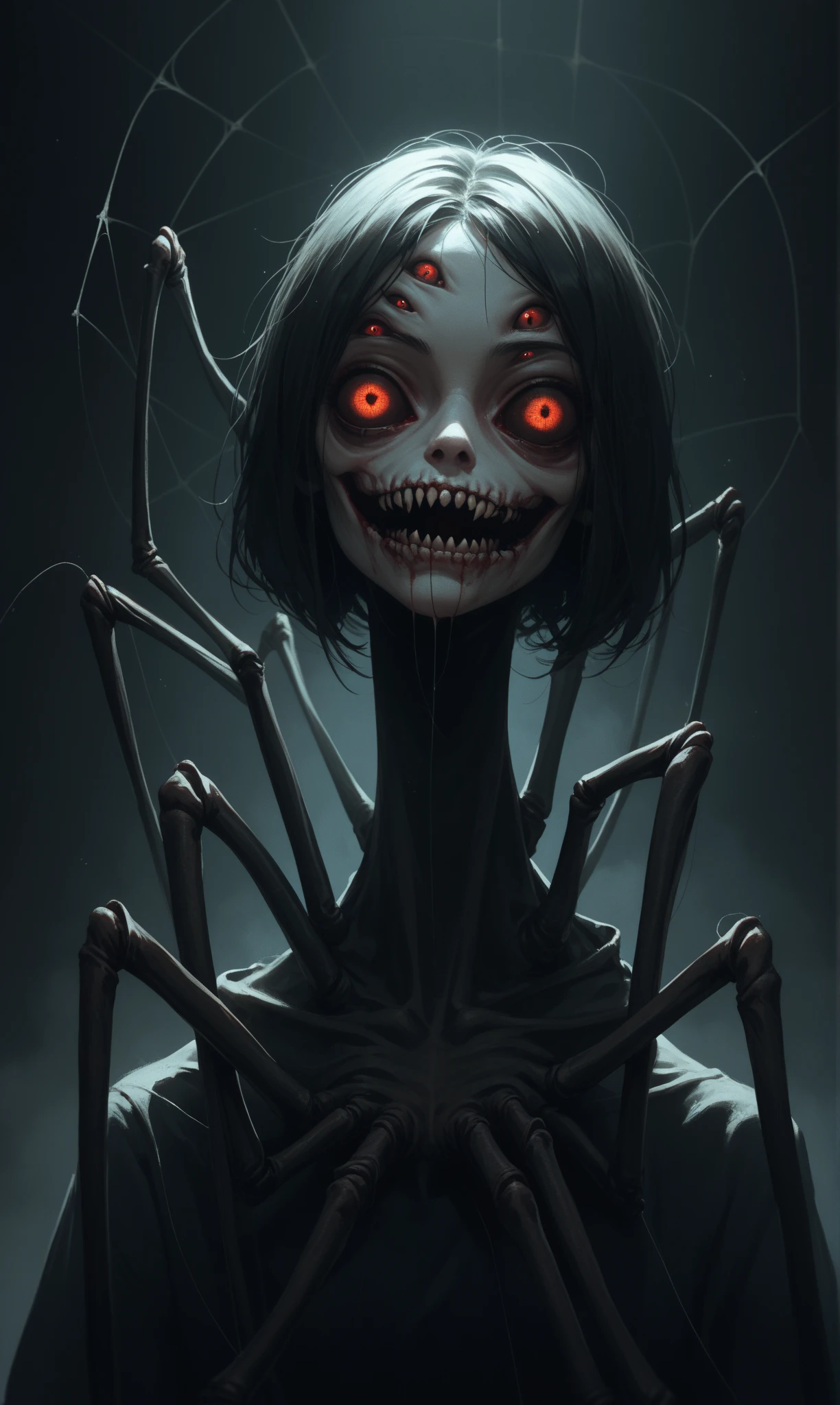 Highest quality, masterpiece, Ultra-high resolution, female、Monsterization、bad anatomy, long_neck, long_body, longbody, deformed mutated disfigured, missing arms, extra_arms, mutated hands, extra_Legs, bad hands, poorly_drawn_hands, malformed_hands, missing_limb, floating_limbs, disconnected_limbs, extra_fingers, bad fingers, liquid fingers, poorly drawn fingers, missing fingers, extra digit, fewer digits, ugly face, deformed eyes, partial face, partial head, Bad face, inaccurate limb, cropped