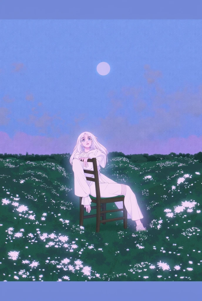 sitting looking at the sea while the moon reflects