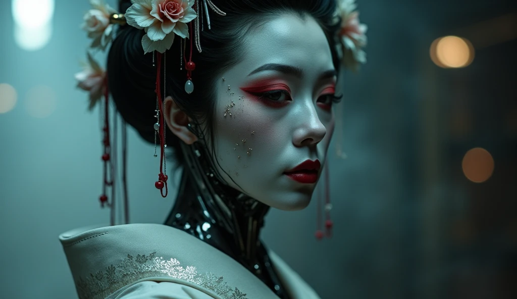 High Ranking Geisha ((Highest quality)), ((masterpiece)), Close Up shot of a Geisha - SeaArt AI