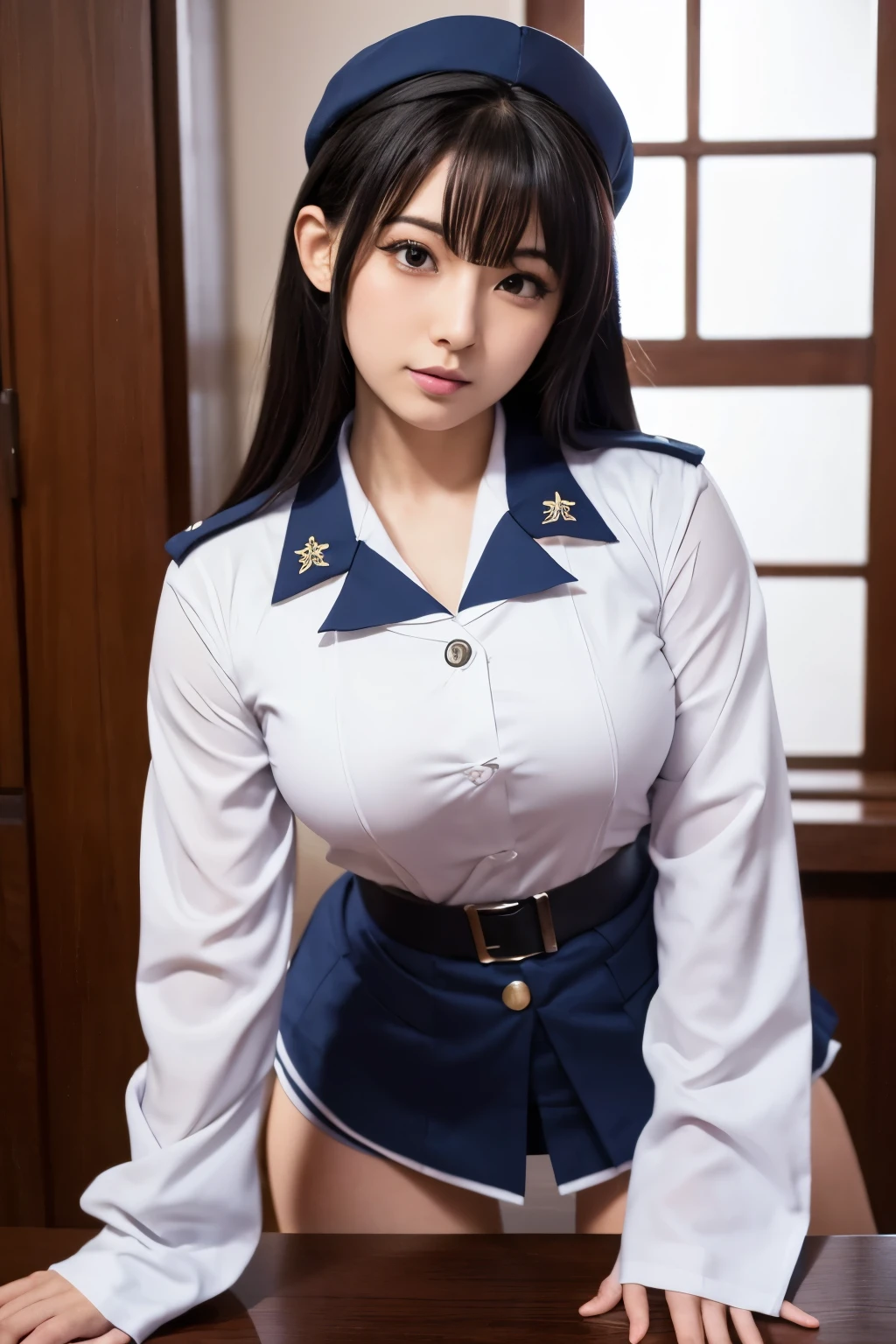 (masterpiece: 1.3), (Maximum resolution: 1.2), (Ultra HD TV: 1.2), Cinematic Light, 8K resolution, Detailed facial features , (Sharp focus: 1.2),Perfect Style, Beautiful Face, Acura, Anatomically correct, Highly detailed face and skin quality感, Beautiful Eyes,ThroughkBright Eyes, Natural Cheeks, Glowing Skin, (Glossy Lips: 1.4),、 (A shameful expression: 1.2),Highly detailed face and skin quality, Natural Cheeks, , Glossy Lips,Exposed cleavage、(White mucus on chest:1.6)(White mucus on thighs:1.6)、 blush、、Exposed shorts、Wet underwear、shame、Please open your knees、tears、sorrow、Spread your legs、、Sparkly little earrings and necklace、Disheveled clothes、stockings、Drenched in sweat、stockings 、Long Hair、32 years old, Clean woman,1 person、 first class cabin、On the bed(On my back, Lying down in bed, Lying down in bedいる, Lying down, White sheets:1.3)、blonde、Blonde、Blue-gray eyes、Green-gray eyes,(Miniskirt military uniform:1.4)、scarf、dissatisfaction、Masturbate、Beautiful nipples exposed、Soft Breasts、Healthy legs、Bare thighs、lean on the sofa with your knees raised