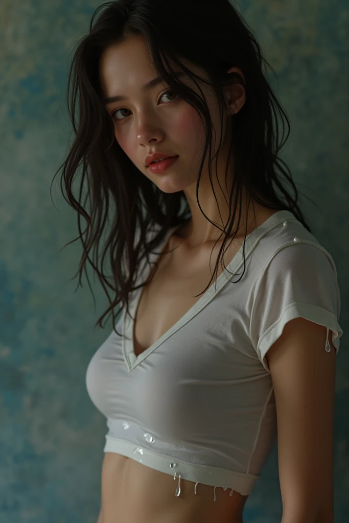 ((top-quality、8K、​masterpiece:1.3))、sharp:1.2、Perfect Body Beauty:1.4、Slim abs:1.2、((huge-breasted:1.2))、(White Button Long Shirt:1.1)、(ty:1.2)、Highly detailed facial and skin texture、A detailed eye、double eyelid、s Office、bra very、a smile, (Half body)