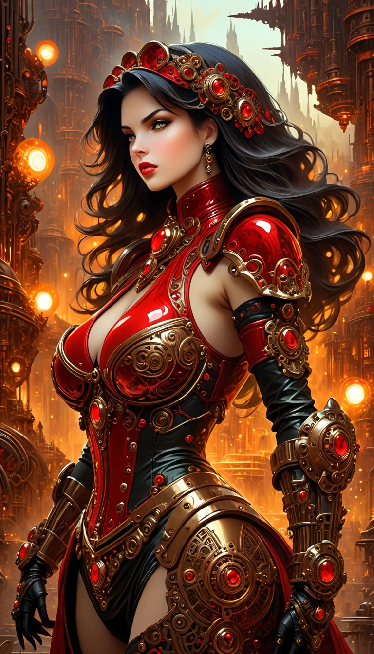 Megan fox as female carnage/witchblade, (red carnage witchblade muscular physique:1.25), (carnage/witchblade anatomy:1.25), (cybernetic tentacles extending from head:1.25), (mouth wide open, carnage style), (perfect hands with witchblade claws:1.26), Realistic, Very detailed face and eyes, (masterpiece:1.1), (best quality:1.1), (beautiful girl face:1.45)