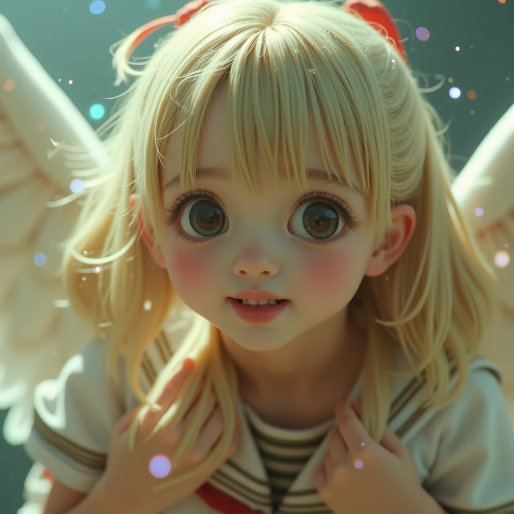 watercolor paiting、angelicales、blessings、Smile brightly、optic、Baby Angel、A delightful