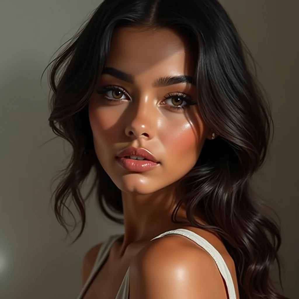Visage fille latina