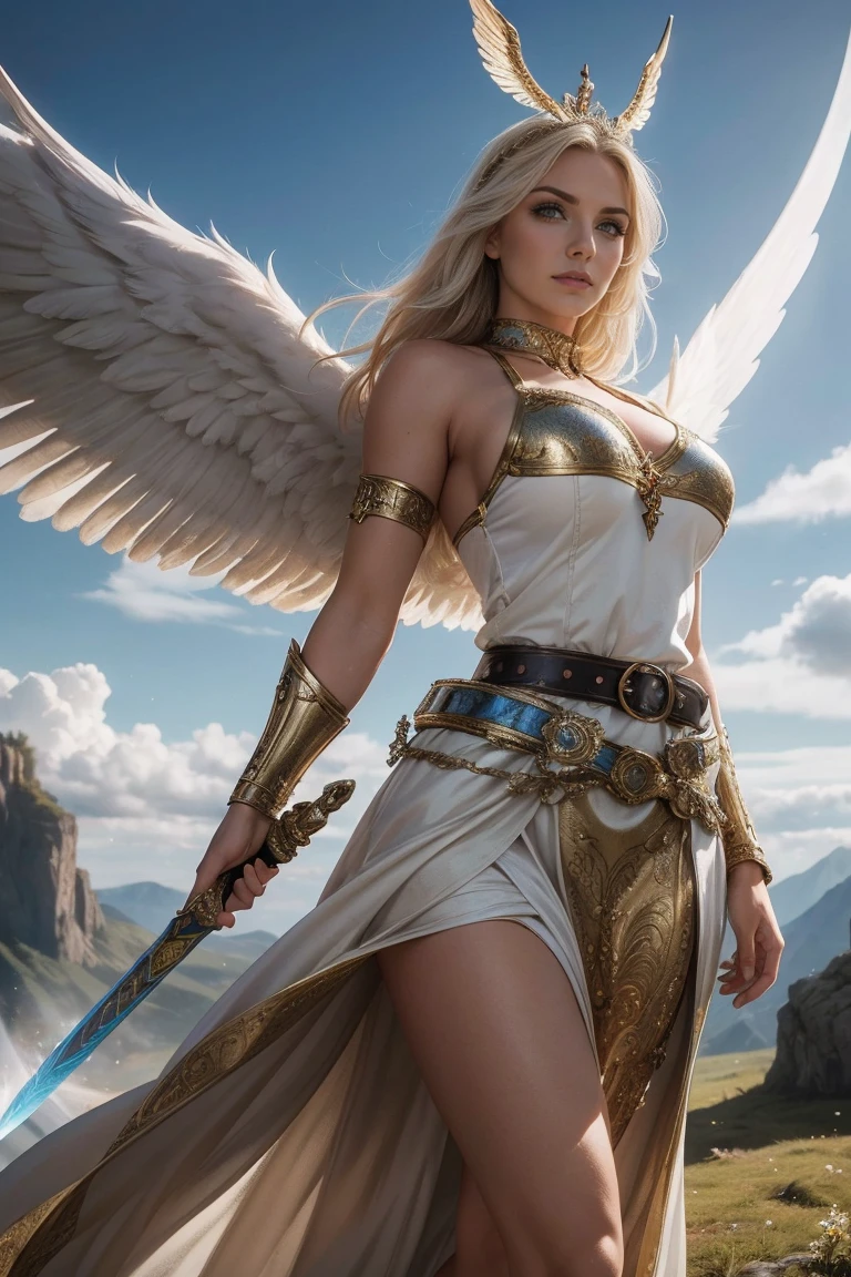 Glow, seductive, glowing blue eyes ,fire, platinum blonde ,(blonde:1.1), sexy , small chest, small breast, highly detailed eyes, (ultra photorealistic:1.3), (masterpiece:1.4), best quality, ((realistic)), high quality, ultra detailed, ((real image)), ((realistic skin)), ((realistic face)),(illustration:1.05), (beautiful:1.05), (beautiful detailed eyes:1.05), (cinematic light:1.1), turquoise blue detaches, model pose, demonic ,evil, divine, angelic, (glow:1.50) , fire ,Elemental, posing, 1 braided ponytail, detailed glowing golden skimpy viking armor, auroa mountains, detailed photorealistic butt, detailed viking sword glowing runes