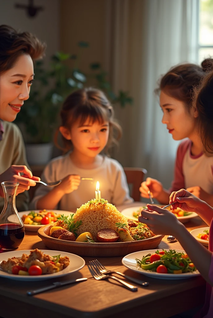 Christmas dinner anime