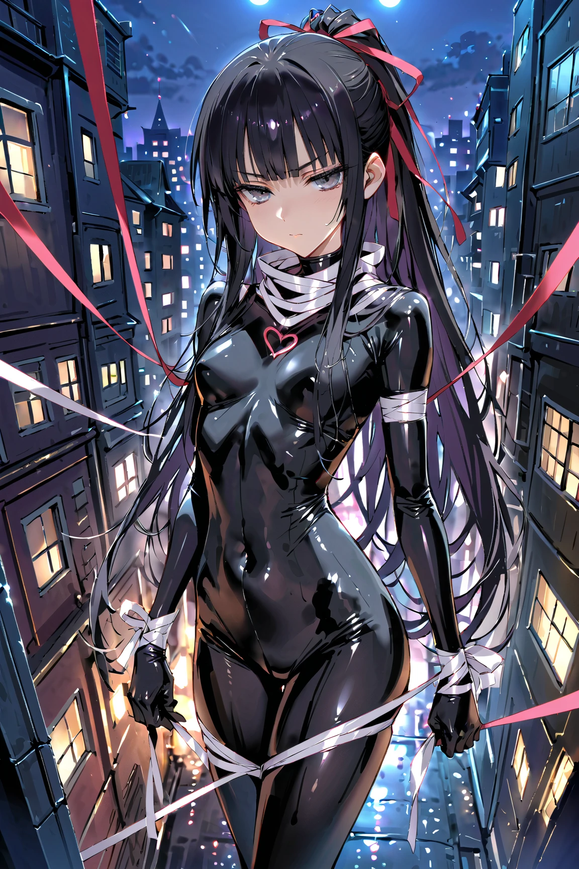 Waifu mi-araignée mi-humain, elle a des pattes d'araignée, dessus humain et yeux d'araignée