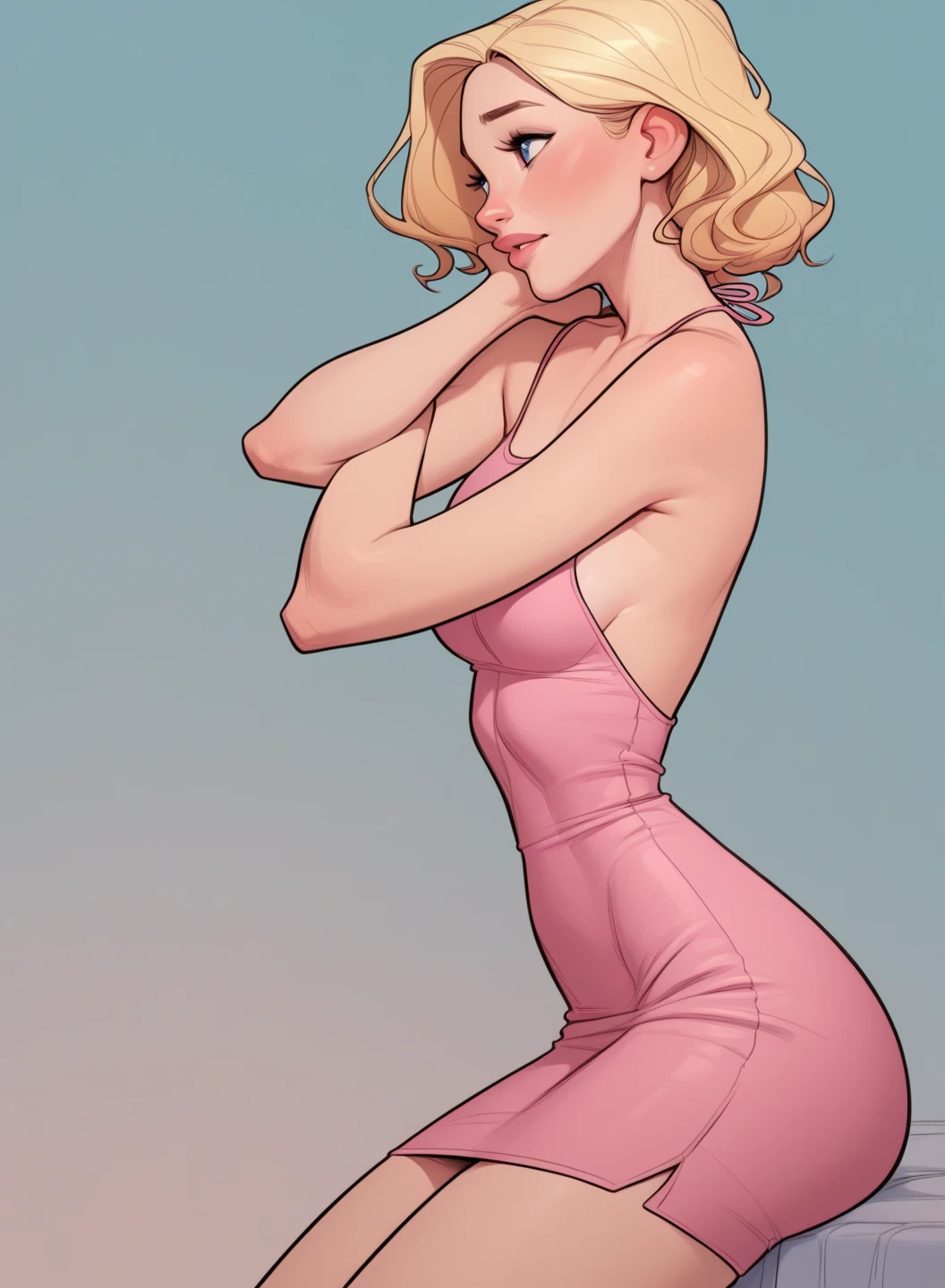 score_9, score_8_up, score_7_up, 
h0lymeh,Holymeh, Holymeh art style,
perfect, bodycon dress, white dress, detailed background,