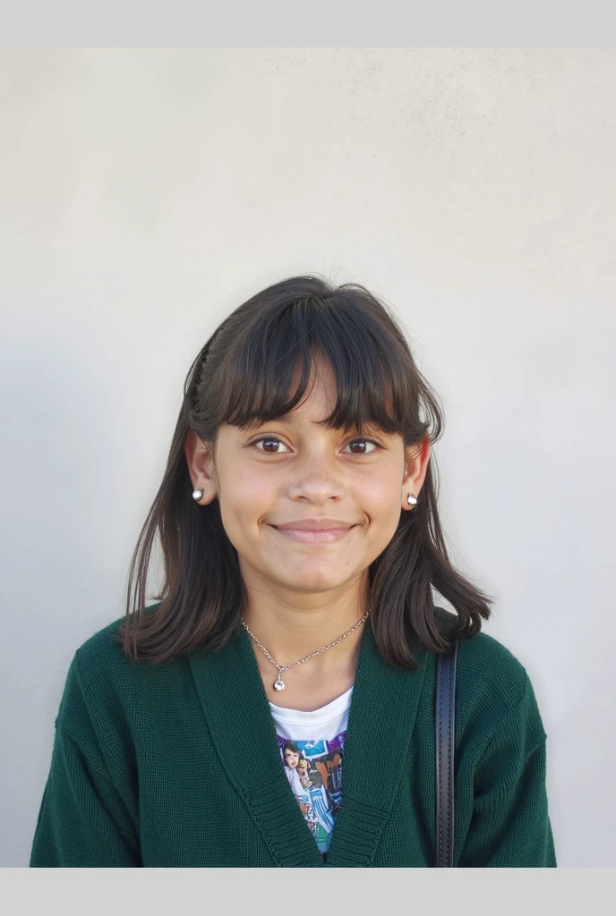 happy and smiling child, background of a library