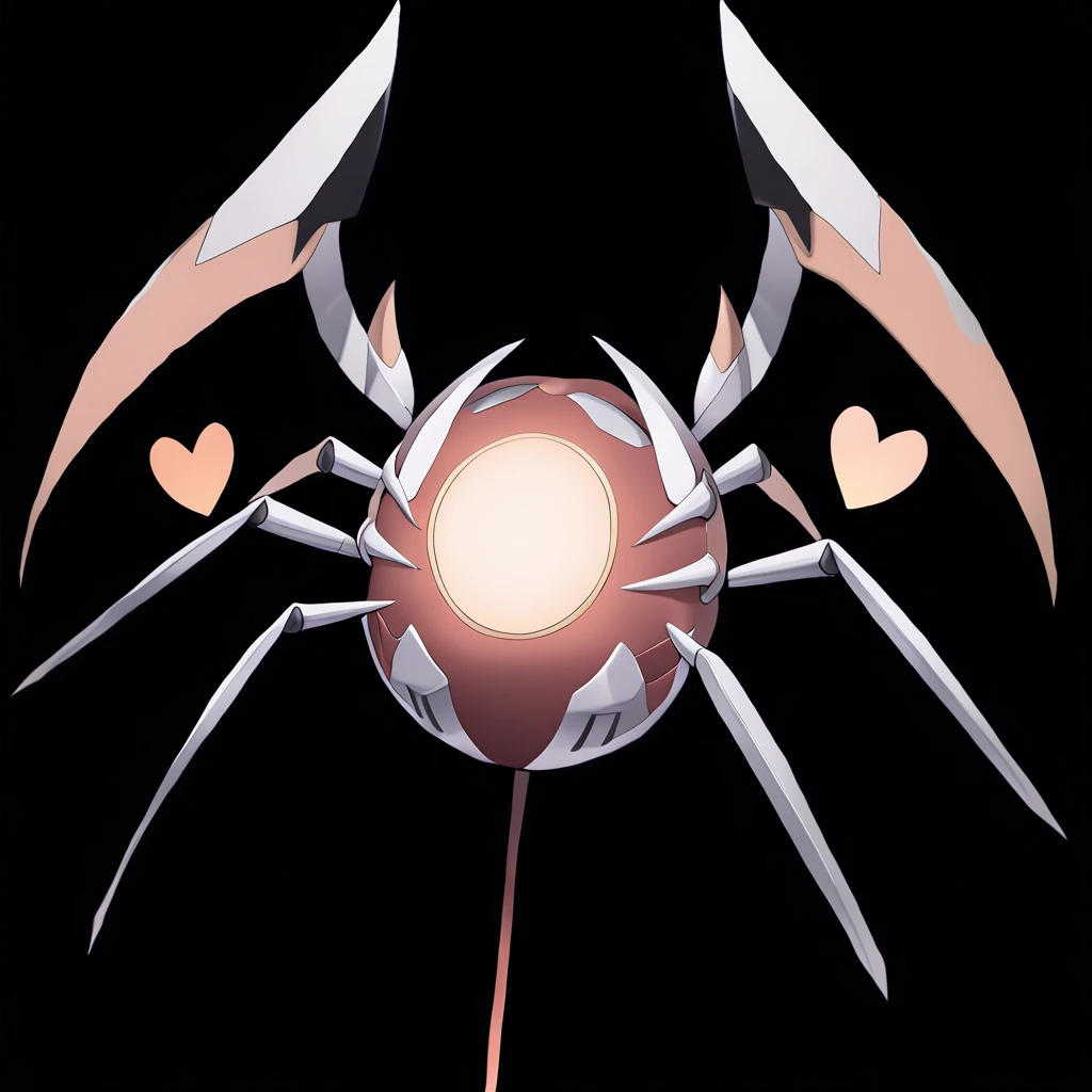 Type: Electric, Type: Dark Fairy Egg Group: No eggs discovered, is a pokemon creature that It has a series of Brown pouches along its sides that inflate to display dominance or during courtship rituals,The creature's gaze can cast a Silver reflection on surfaces capturing its mood and essence,The creature can emit a yellow (orange:0.8) glow from the tips of its antennae, which is used to navigate and communicate in the dark,The creature's claws are retractable and sharp enough to cut through steel,It has a patch of fur on its chest that shimmers with a Red hue symbolizing its heart's purity score_9, score_8_up, score_7_up, score_6_up, score_5_up, score_4_up. Simple black background, (Masterpiece:1.3) (best quality:1.2) (high quality:1.1)