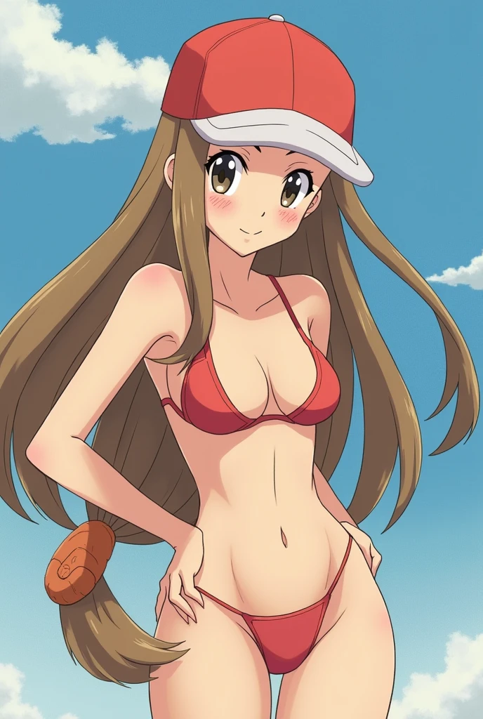 obra maestra, Mejor calidad, high resolution, al aire libre, 1 chica, Solo, serena (pokemon), sombreros rosas, bikini, microbikini, bikini negro, ropaajustada,, hombros descubiertos, mirando al espectador, embarazada, pregnant, sonrisa timida, rubor, senos medianos, pechos femeninos, sonrisa, manos en las caderas, de perfil, cuerpo de lado, acostada en la arena, lentes de sol, playa, fondo de playa, sonrisa picara, mirada sugerente, mirando sobre el hombro, de espaldas, presumiendo trasero, from behind, small butt, small ass.