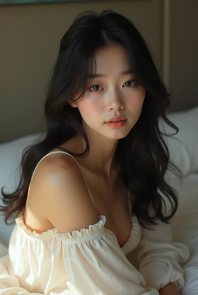 Beauty black hair
photograph bed