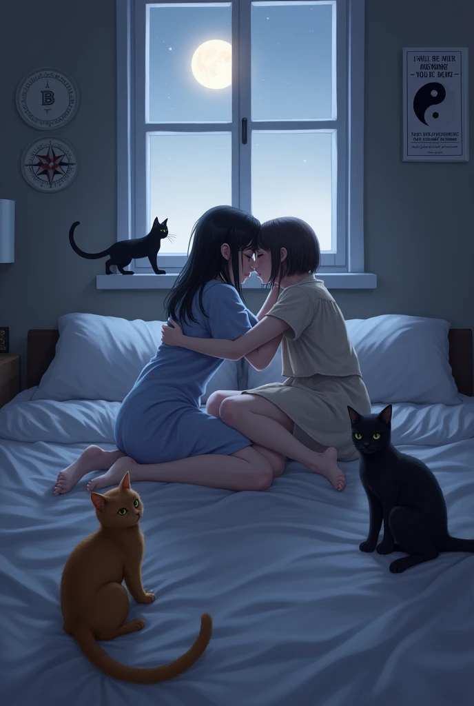 Feral fox, female, canine pussy, pussy juice, happy, sleeping on the bed, night , human, hug