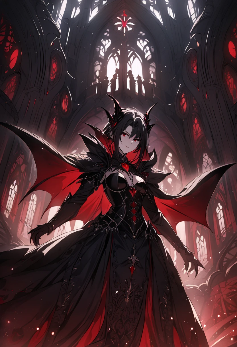 man vampire and cute fairy woman