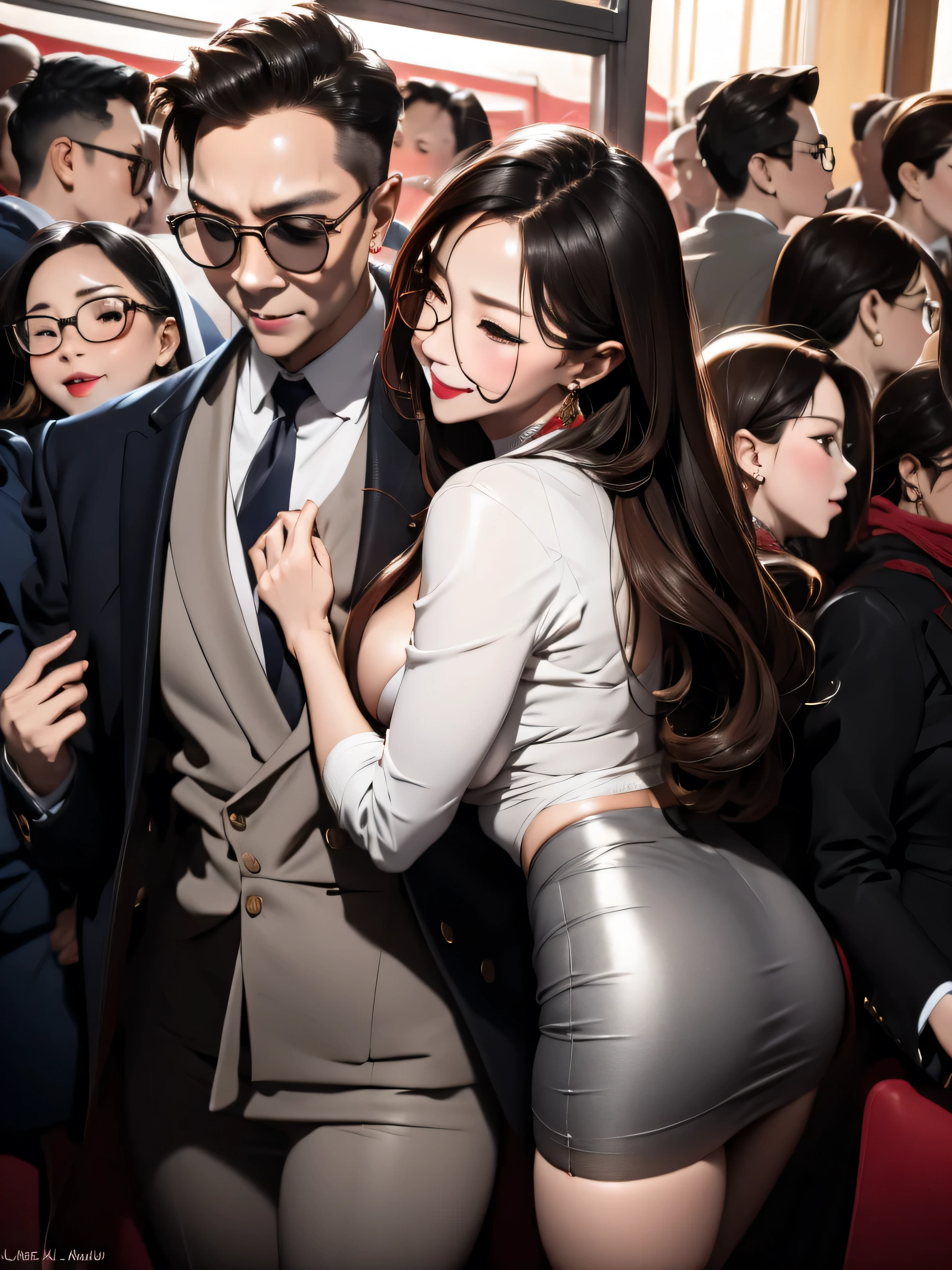 they are all dressed up for a formal event, WLOP e ross tran, & Jeehyung Lee & WLOP, Ross Tran e Wlop, Maxim Sukharev, usando roupas formais de fantasia, inspirado em Yanjun Cheng, Sakimichan Frank Franzzeta, Trend in CGTacing:, Arte no estilo de Guweiz, Obra-prima da CGSOCIETY
