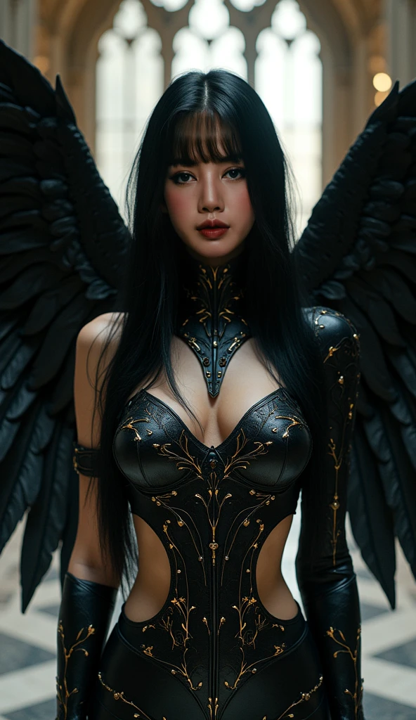 ultra detailed Rihanna as Satan sur le Trone de l'enfer, diablesse, Robe sexy noire et rouge, demon wings, Demon horn, Realistic detailed eyes, Context of the chaos of hell and destruction, Evil queen, looking straight at camera, souriant avec satisfaction, longs ongles noirs, Shaded illustration of a high-quality cell in hell, corps entier, pose dynamique, anatomie parfaite, centered, Freedom, soul, Approche de la perfection, Ombrage de cellule, 8k , Cinematic dramatic atmosphere, Water color painting, Illumination globale, detailed and intricate environment, ArtStation, Art conceptuel, mise au point fluide et nette, volumeric lighting, lighting cinematic