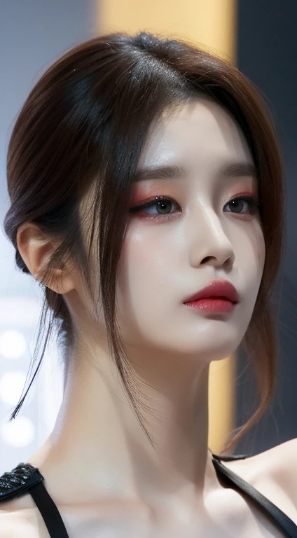  Korean model  , Head model   , Unique head details, Cyberpunk fashion,   near future   , Double eyelids,  big lips , Professional makeup  