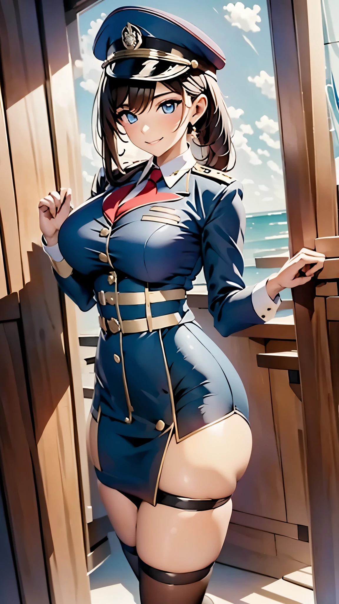 OfficerA, military uniform, skirt, SheikZ