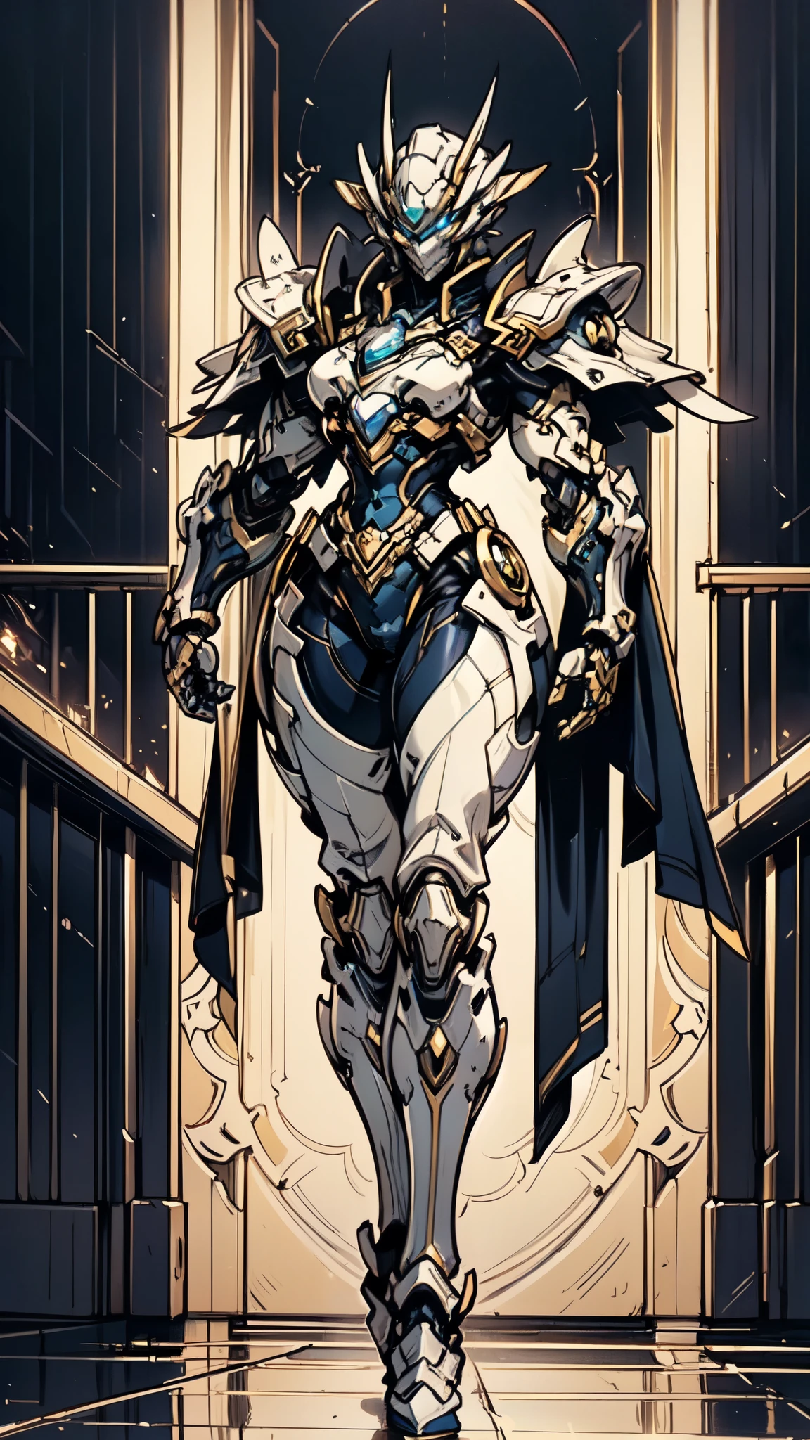 (masterpiece:1.5, best quality:1.5, extremely delicate:1.5), a woman wearing a full-face helmet, high-tech biomimetic armored combat suit, (a composite layered chest armor), the design balances heavy with agility, fully enclosed shoulder guards, matching arm and leg guards, a belt of gemstone, (the color scheme is primarily Purple with Blue and Yellow accents, Organic Biotech, Concept Inspired by succubus, glowing eyes, armor glows), stand of a futuristic sci-fi city, this character embodies a finely crafted fantasy-style armored hero in anime style, exquisite and mature art style, metallic, high definition, highres, ultra-detailed, ultra-fine painting, professional, perfect body proportions, golden ratio, anatomically correct, symmetrical face, extremely detailed eyes and face, high quality eyes, creativity, RAW photo, UHD, 32k, Natural light, cinematic lighting, (masterpiece-anatomy-perfect:1.2)