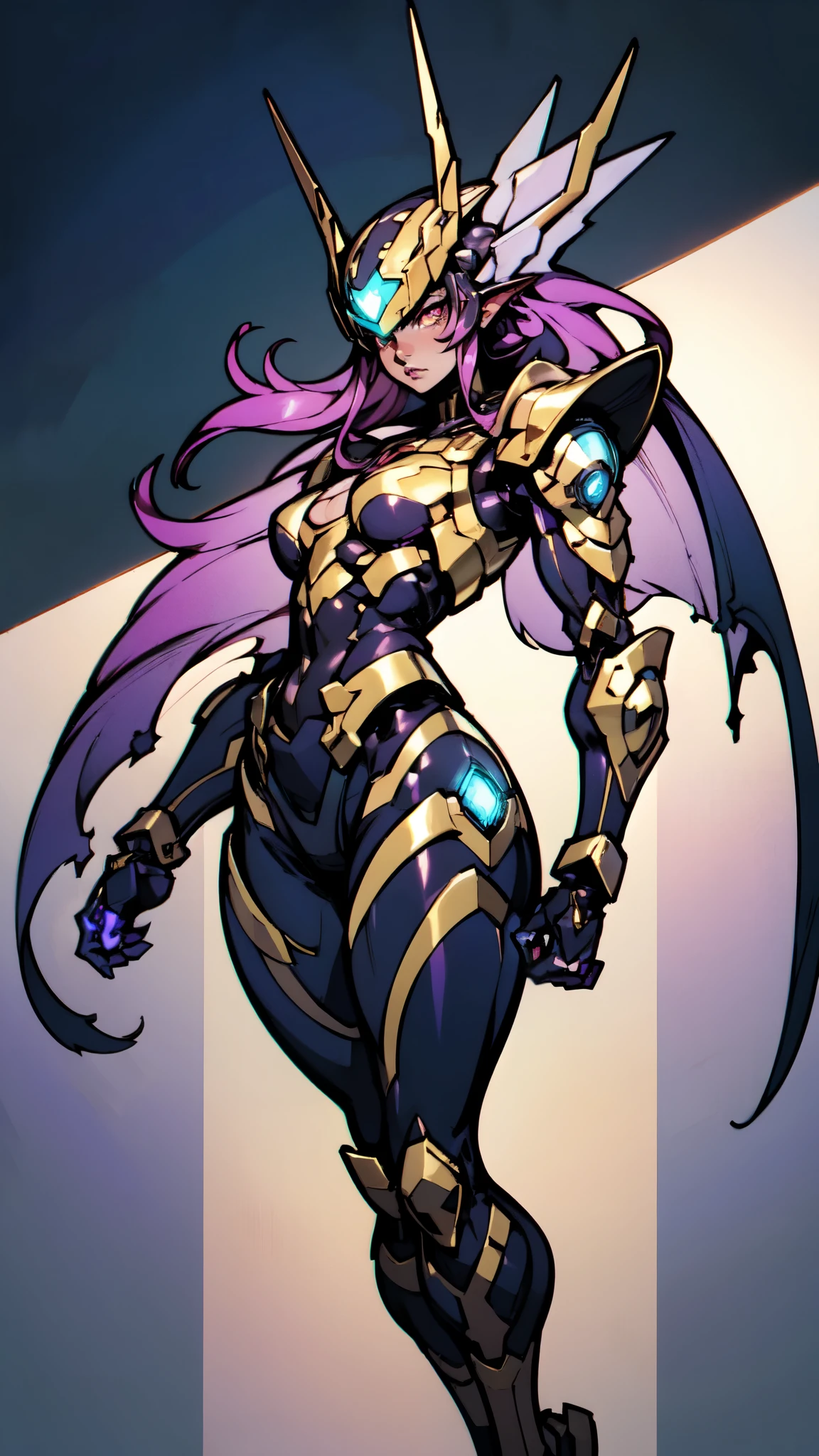 quality\(8k,Extremely detailed CG unit wallpaper, masterpiece,high resolution,top-quality,top-quality real texture skin,Surrealism,提high resolution,RAW photos,Best quality,Very detailed,,Movie Lighting,Ray Tracing,Golden Ratio\),Correct anatomy,Mechanical Lady,robot girl,Doll girl,Tights,Armor,Purple clothes,PurpleTights,Purple,Armor,Close-up above the waist,Tokusatsu style,Ninja style,Ninja style,Single ponytail,Single ponytail辫,cute,Big Breasts,Big Ass,Street background,Street background,Skirt,skirt,Pants,Pumpkin pants,cute,Big butt,Big Breasts,Big breasts