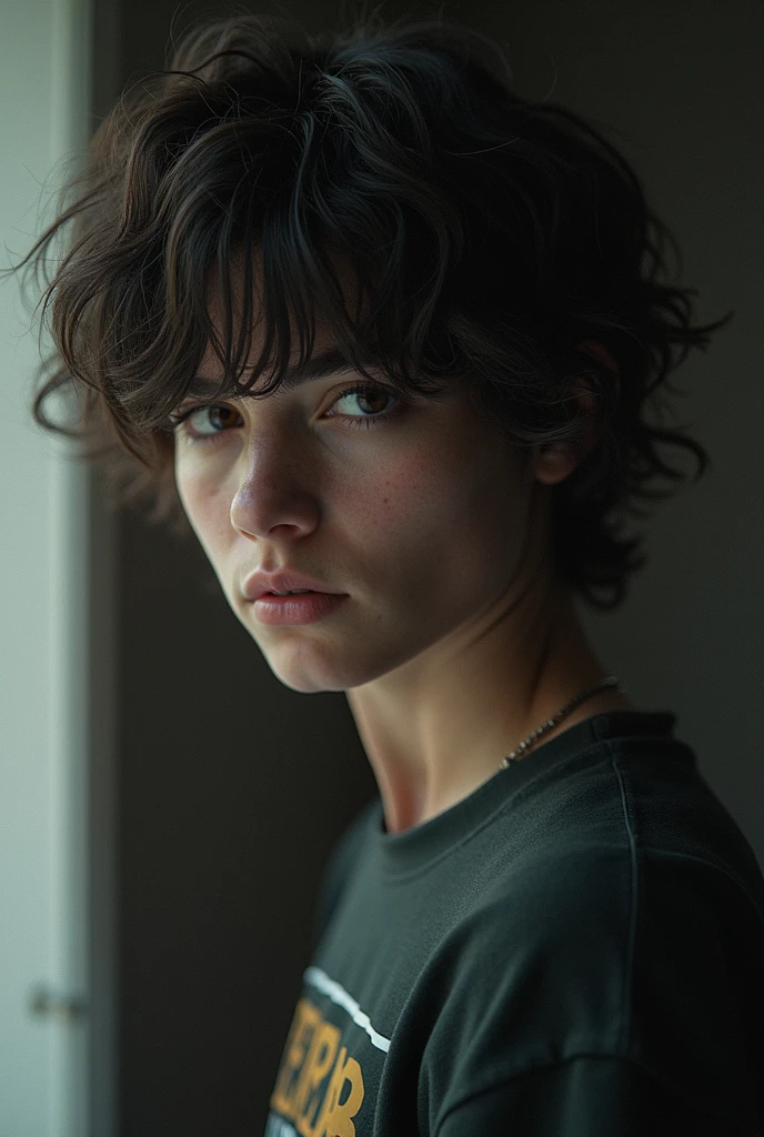 score_9, score_8_up, score_7_up, score_6_up, score_5_up, score_4_up, RAW photo of 1girl, emo, dark hair, makeup, (((long and empty saggy breasts))), dwnbls, downblouse, depth of field, soft split ambient window light, soft realistic shadows, perfect composition