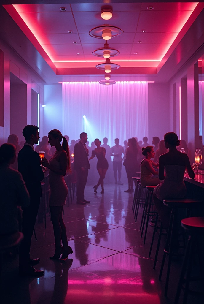 A hotel room (outside view) where people are having a party inside, nameplate of the hotel room should say "109"