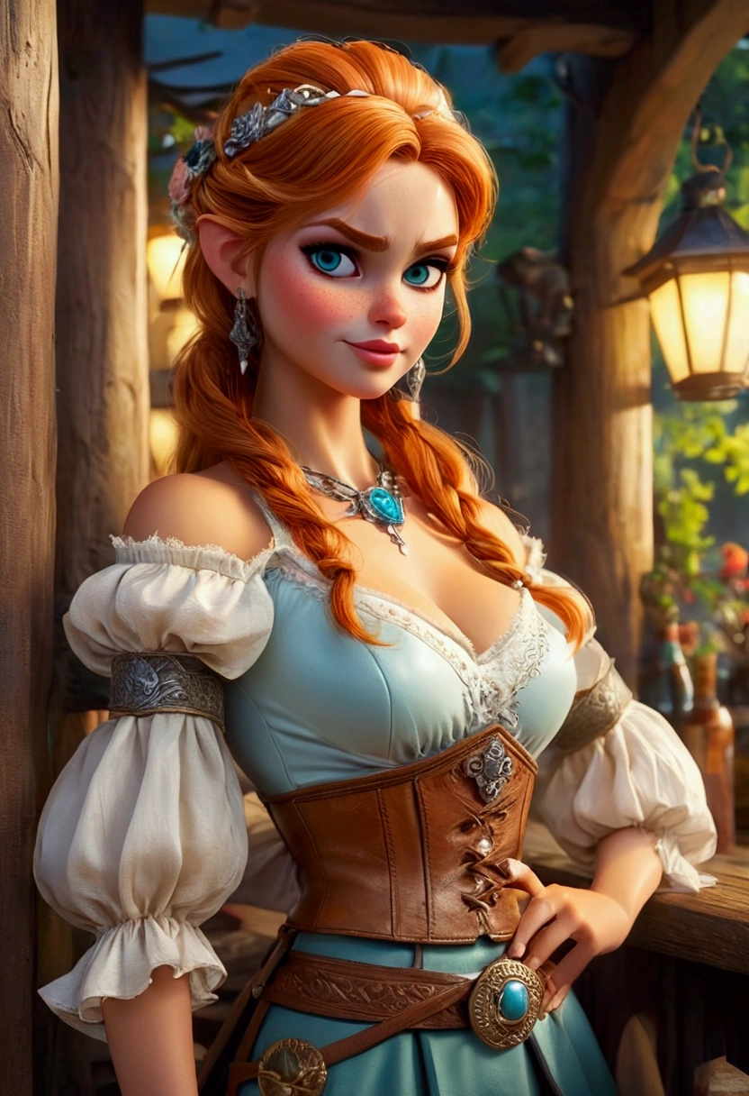 extremely beautiful model, 20 years old female, skandinavian, long bright orange hair, realistic, perky breasts, cleavage, crop top, ripped jeans, Midriff, Wide Smile, Eyes Detailed & Wide, Dynamic Pose. Hoop earing, arm bangles, headband scarf, Ultra HD, Rococo-Inspired Fantasy Art With Intricate Details. Cute, red lips, long lashes,Charming Expression, Alluring-Gaze, looking at viewer, Beautiful Eyes, An-Ideal-Figure. Large Youthful Well-Shaped-Breasts, Attractive ass showcased. Massive-Round-Bosom, Décolletage. Isla Fisher.
