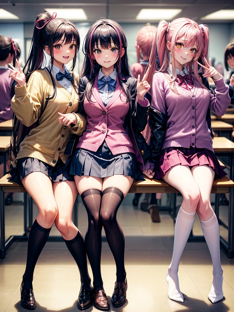 (ultra-detailed, best quality, anatomically perfect body:2), (1 girl, have to pee, peeing, peeing self, very desperate to pee, have to pee, have to pee, peeing, peeing self:1.1), (girl and other girls waiting in line public restroom:1.4), (school uniform, midi skirt, pantyhose, footware:1.5), (have to pee, hold crotch, knees together and feet apart, hand between legs:1.6), (leaning forward:1.5), (erotic twist of the body1.2), (constricted pupils:1.2), (blush:2), (embarrassment:1.4), (flying sweat:1.4), (breathless:1.3), (confused, looking away:1.5), (teeth, raise one knee), (standing:1.4), (shiny skin),