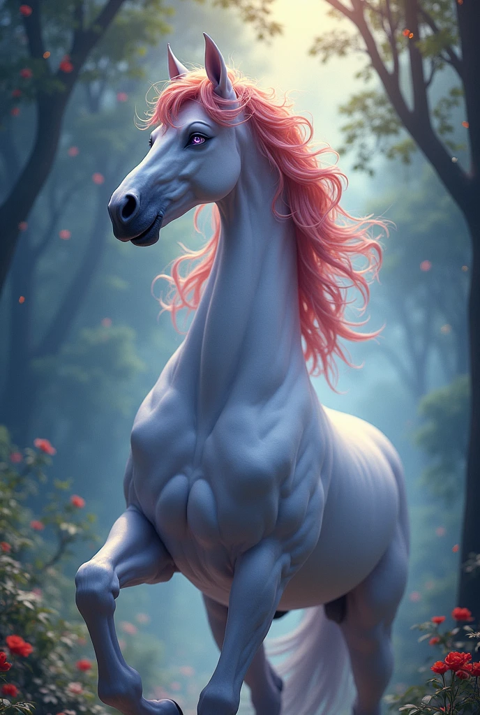 4k,Up，a unicorn，red colour，Wallpapers，16：9