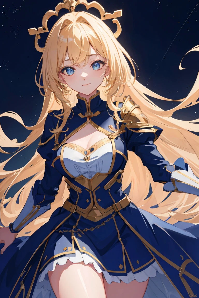 handcuffed,knight, golden armour and blue cloak,defeated,blonde,blue eyes, guillotine, about to be executed,