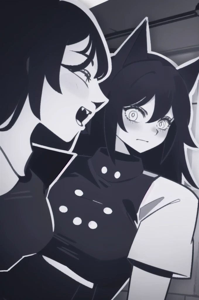 ((Ultra quality)), ((Masterpiece)), Volume, negro & white style, Manga, ((long black fur)), (beautiful face), (beautiful female lips), (), charming, ((sexy facial expression)), looks at the camera with a slight smile, (White skin color), (White skin), glow on the body, ((detailed eyes)), ((Brown eyes)), (juicy female lips), (Dark eyeliner), (beautiful female hands), ((Ideal female figure)), ideal female body, Beautiful waist, beautiful hips, medium breasts, ((Subtle and beautiful)), A seductive posture (closeup of face), (dressed in Japanese  negro & white style) bottom: The Japanese school, corridor, ((depth of field)), ((high quality clear image)), (clear details), ((high detail)), realistically, Professional photo session, ((clear focus))
A beautiful blonde female model, Detailed facial features, lush long hair, seductive expression, delicate skin, elegant pose, High fashion studio lighting, cinematic color grading, dramatic shadows, Photorealistic, intricate details, masterpiece, best quality, 8k, HyperRealistic

