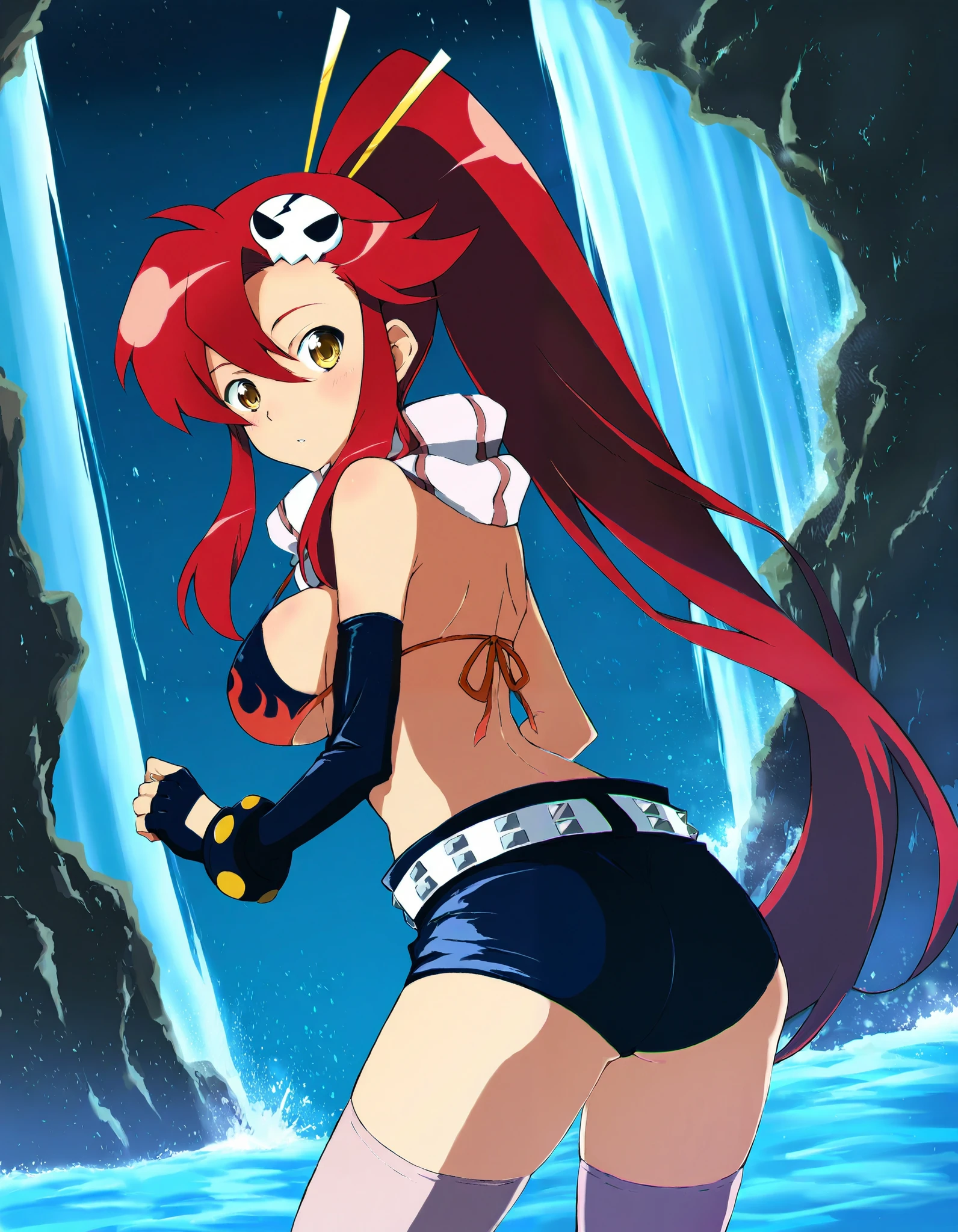 Yoko Littner retrato, ojos amarillos, , desnudo, breasts