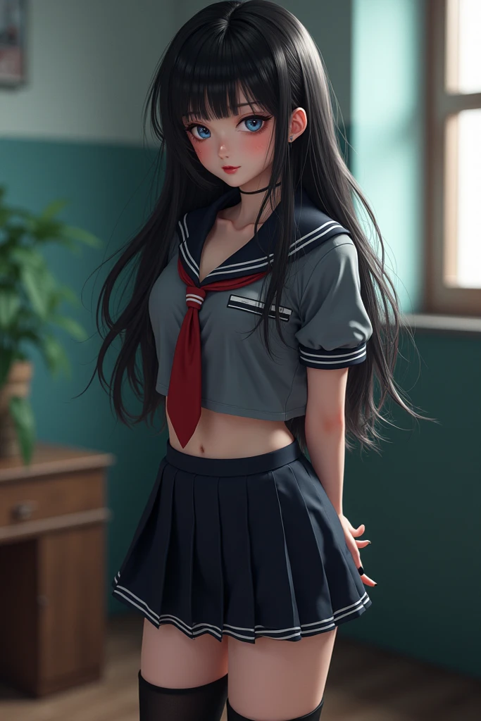 Masterpiece, highest quality, high resolution, solo Indian girl, small breasts, sexy school dress, wet shoulder, unconcerned, NSFW, small breasts,  unconcerned, NSFW, lusty, heavy breathing, sexual expression,