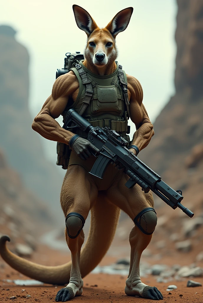 furry, anthro, male, young, young expressive furry face, muscular, pecs, abs, small waist, tall,  white fox, fox tail, white fur, ponytail hair, nude, talking, speaking, black mouth, big blue eyes, hard nipples, erect white penis with foreskin, erection, white foreskin, leaking precum, robot, (broken neck:1.2, damaged chest:1.2, damaged belly:1.2), detailed synthetic parts, detailed synthetic components, in a forest, forest background, holster, gun, handgun, holding gun, carrying gun, aiming gun, angry, angry expression, looking around, looking away, full body, full body portraits, full body shot 