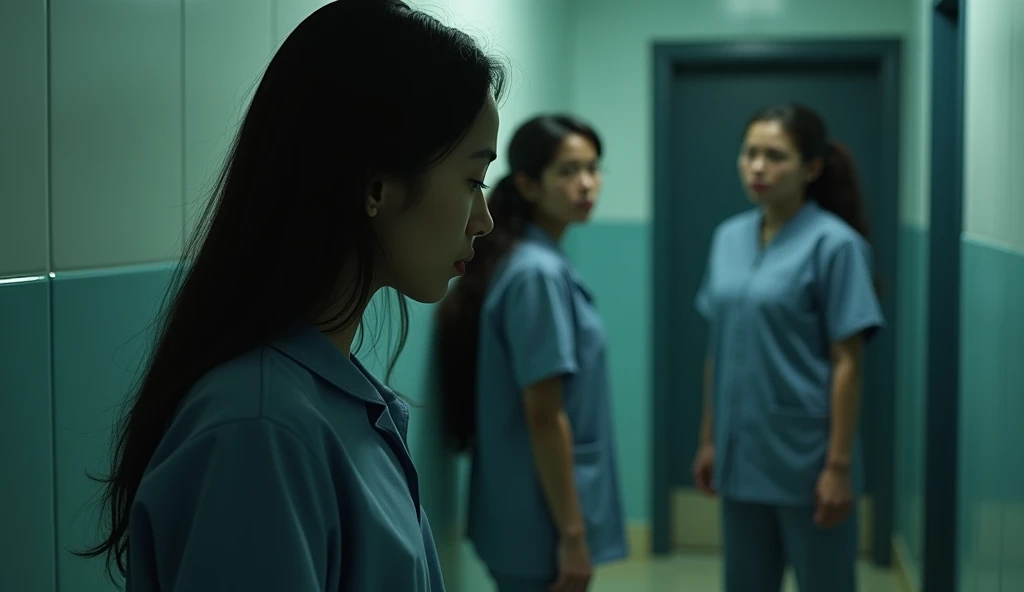 describe the image of people undergoing surgeries and cosmetic procedures and turning into poor, empty souls without God and having no survival in the end they end up in despair , anguish and panic among victims' families....