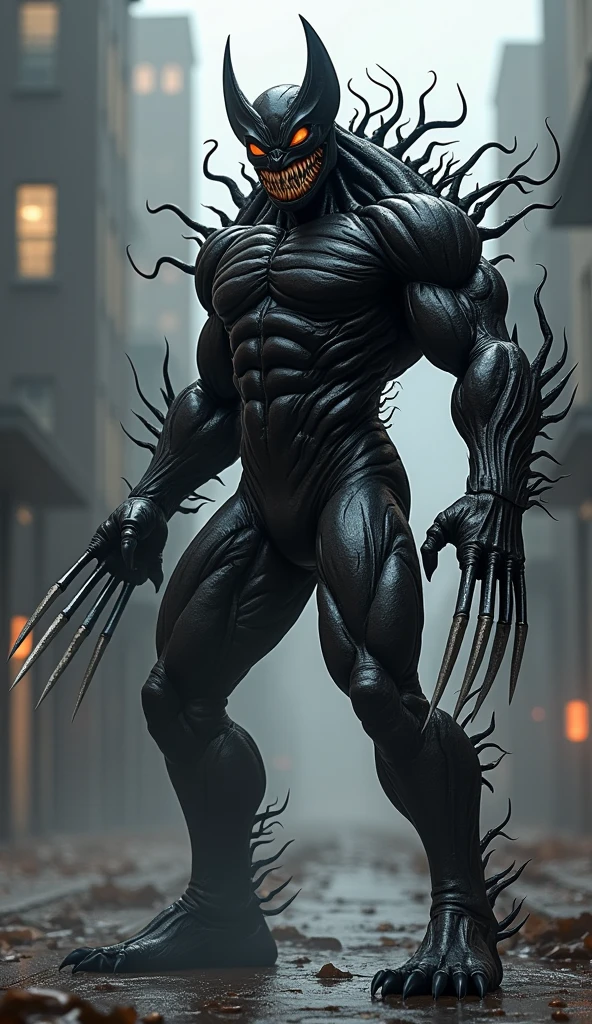 Batman + tiger + hulk + venom hybrid angry muscles