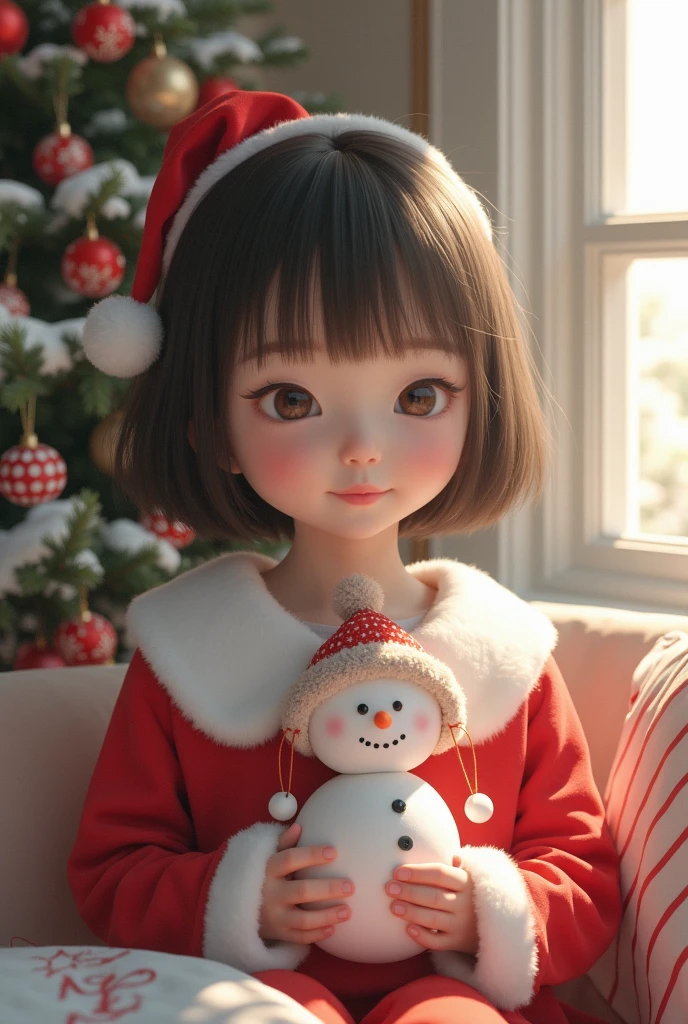 ((1girl, 6year old girl:1.5)), ((Portrait)),loli, petite girl, whole body, children's body, beautiful shining body, bangs,((darkbrown hair:1.3)),high eyes,(aquamarine eyes), petite,tall eyes, beautiful girl with fine details, Beautiful and delicate eyes, detailed face, Beautiful eyes,natural light,((realism: 1.2 )), dynamic far view shot,cinematic lighting, perfect composition, by sumic.mic, ultra detailed, official art, masterpiece, (best quality:1.3), reflections, extremely detailed cg unity 8k wallpaper, detailed background, masterpiece, best quality , (masterpiece), (best quality:1.4), (ultra highres:1.2), (hyperrealistic:1.4), (photorealistic:1.2), best quality, high quality, highres, detail enhancement, ((very short hair:1.4)), ((tareme,animated eyes, big eyes,droopy eyes:1.2)),((random expression)),,random Angle,((santa costume:1.4)),((thick eyebrows:1.1)),perfect,((manga like visual)),((christmas decorations)),perfect light,white fur,facial_mark, neon_palette, shaped_highlights, ((bokeh background, blurry background)), night time, night sky, (city light), horizontal angle, looking away, perfect anatomy, colorful hair clip, many hair clips, christmas theme