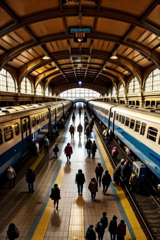 Busy Train Station/Busy train station/A bustling station