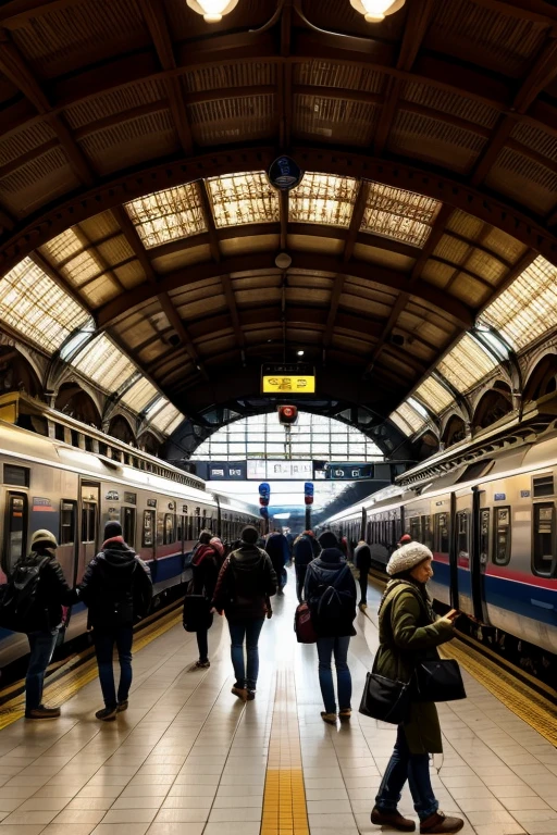 Busy Train Station/Busy train station/A bustling station