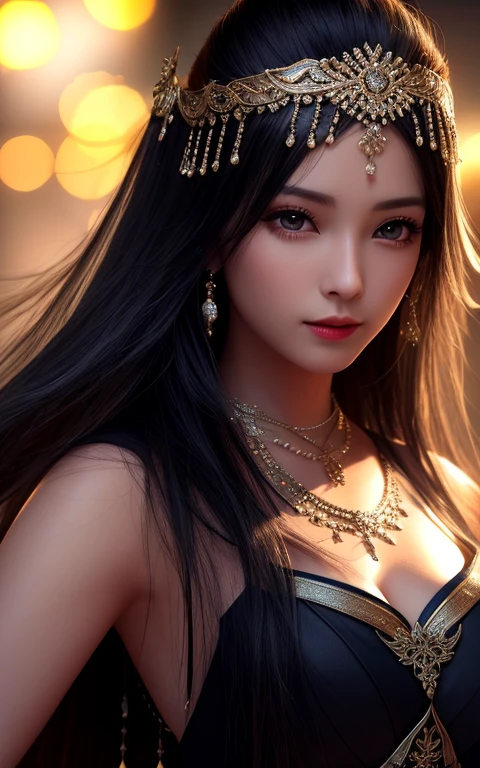 tmasterpiece，top-quality，best qualityer，offcial art，Beauty and aesthetics：1.2），（tmasterpiece：1.3）， （8K， realisticlying， RAW photos， best qualtiy： 1.4）， beauitful face， （photorealiscic face），超高分辨率， Ultra photo realsisim， highly  detailed， the golden ratio， （with dynamism：1.3），（Saturation：1.3），illusory engine， (High detail: 1.9)，（femele：1.4），（Large breasts），female mage，magnificent robe，The background is the castle，dramatics，（magia：1.8），（Glowing scepter：1.5），Mysterious symbol