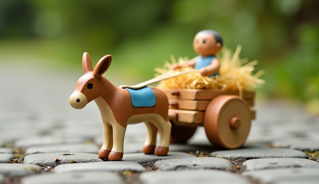 Two children girls, One in a small wagon with wooden horse, outra numa bicicleta, Smiling in front of the camera