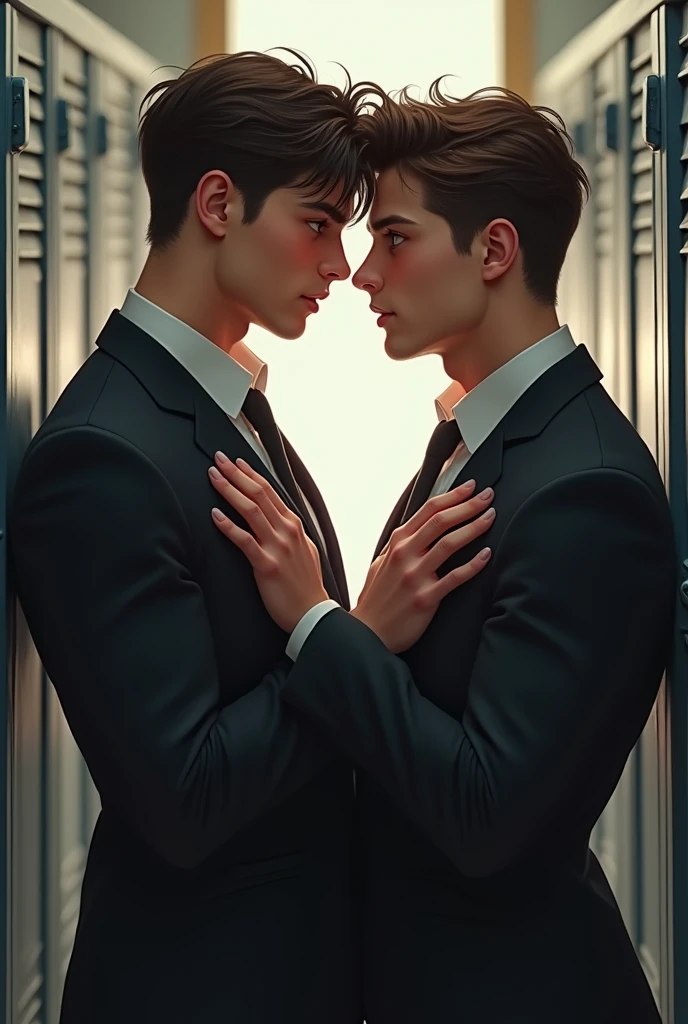 Masterpiece, и Oil paints, aesthetically pleasing, beautiful, high art, painting in the style of Alfonso Mucha, Art Nouveau, ancient Greek myths, ((Two young men, 19 years old In short transparent white tunics)) are engaged in figure skating, athletic, athletically built, thin waist, prominent muscles, large, Volumetric elastic buttocks, Duet, hugs, kiss, thong panties