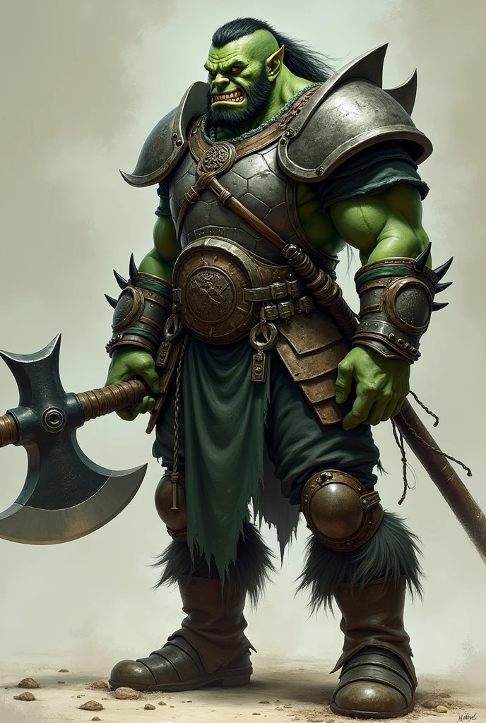 a closeup of a man in a costume, orc themed, orc male prepares his rifle, orc warrior, orc, warcraft character, an orc, orc menacing, orc looking at the camera, portrait of an orc warrior, from warcraft, the concept of orc hobbit, female green orc, female orc, orcs, half - orc, a closeup of a man in a green and brown outfit,  orc themed, orc looking at the camera, an orc, orc, from warcraft, portrait of an orc, orc warrior, an orc smiling for the camera, portrait of an orc warrior, portrait of an orc, male orc prepares his rifle, menacing orc, warcraft character, half - orc, a closeup of a man with beard and beard, orc, orc themed,  From Warcraft, an orc, the concept of orc hobbit, 4k concept art and hyper realism, hyper realistic fantasy monster, dog - faced muscular goblin, Arab orc, orc looking at the camera, inspired by Ryan Barger, wojtek fus, bald orc mechanic, warcraft character, a black and white photo of a man with a beard and a big smile,  portrait of an orc, portrait of an orc warrior, thematic orc, menacing orc, orc, an orc, orc warrior, orc looking at the camera, arabic orc, the concept of hobbit orc, by Darek Zabrocki, portrait of an ork, from warcraft, bald orc mechanic --auto --s2