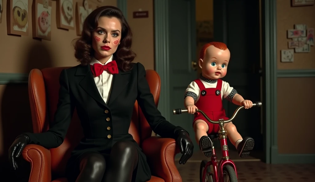 4k image of a 1960s science fiction film by Guillermo del Toro, Film the shape of Water, pastels colors, Young people in animal hats holding a mechanical dog in the city, Retro-futuristic fashion clothes from the 60s with alien ornaments, Luz Natural, Psicodelia, futurista estranho, retro-futurista, photo-realistic, Sharp background details.