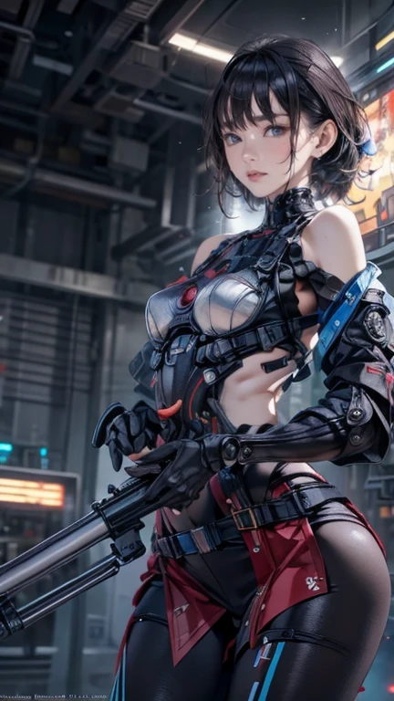((masterpiece, best quality)), (1girl), (solo), (female focus), Makima (chainsaw man),(very detailed face, real image, realistic white skin, realistic body, intricate details), upper body, focus on face, long reddish hair, intimidating look, black pant, tucked in shirt, black tie neck ribbon, small breasts, orange eyes with black rings as pupils
