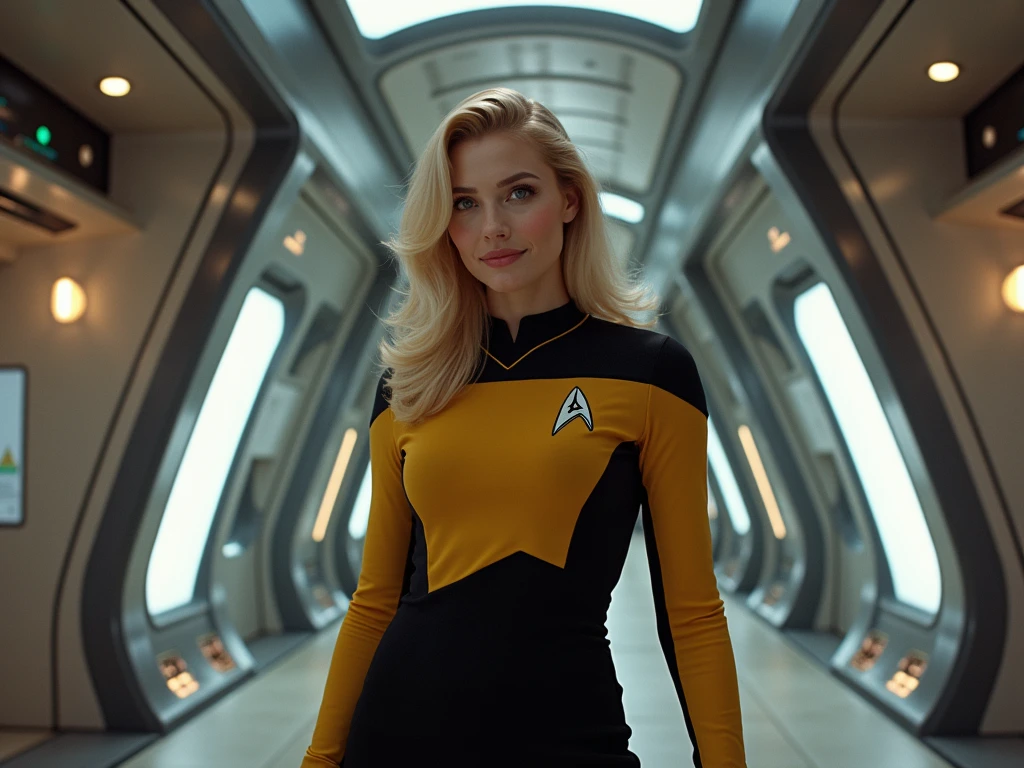 full body view, full view, front view, low angle,
1girl, beautiful, young, (long blonde hair), large breasts, thin waist, (vulcan),
<lora:TOSV3:1>, (blue startrektos dress), black collar, pantyhose,
<lora:Poking Nipples by Stable Yogi:0.8>, Poking Nipples,
official art, extremely detailed CG unity 8k wallpaper, perfect lighting, shiny skin, (masterpiece:1), (best_quality:1), ultra high res, 4K, ultra-detailed, photography, 8K, HDR, highres, (absurdres:1.2), Kodak portra 400, film grain, blurry background, (bokeh:1.2), professional photograph,
epiCRealism, <lora:vintage_movie_posters_v1-000036:0.5>, vintage_movie_posters, Vintage Movie Posters,