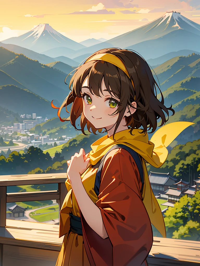  Table Top ,｛ upper body｝  best quality ,Alone, looking at the viewer,smile,, Noriko Takaya, 1 girl,  Medium Hair , brown hair,Red clothing,yellow headband , yellow bandana ,Asahi(Mountain scenery))(Kyoto, Japan(green:1.5)),thud&#39;thud&#39;do not&#39;Valley of the Wind ,(( Hi-leg Leotard)),Good growth,  best quality ,Alone,  Mikimoto-style illustration ,smile,Stupid woman,Deleted,Mister.. fool , look at me,happiness,Good impression,she,まるでsheのようなあなた&#39;we&#39;we&#39; we've been together for a long time ,Noriko Takaya, 1 girl, ？ Medium Hair , brown hair, Brown Eyes ,Noriko Takaya, nipples are visible 、 crotch penetration、 Clear Nipples 、