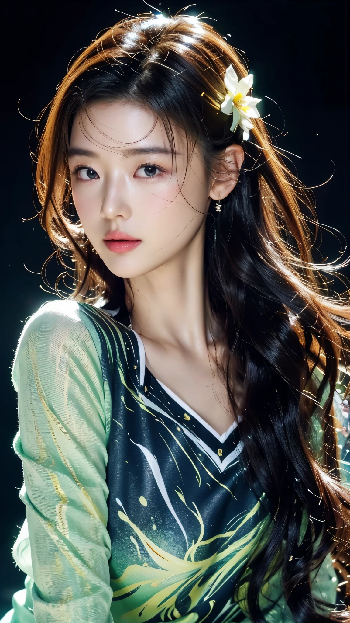 masterpiece, best quality, (extremely detailed CG unity 8k wallpaper, masterpiece, best quality, ultra-detailed, best shadow), (detailed background), (beautiful detailed face, beautiful detailed eyes), High contrast, (best illumination, an extremely delicate and beautiful),1girl,((colourful paint splashes on transparent background, dulux,)), ((caustic)), dynamic angle,beautiful detailed glow,full body, paint splash on face