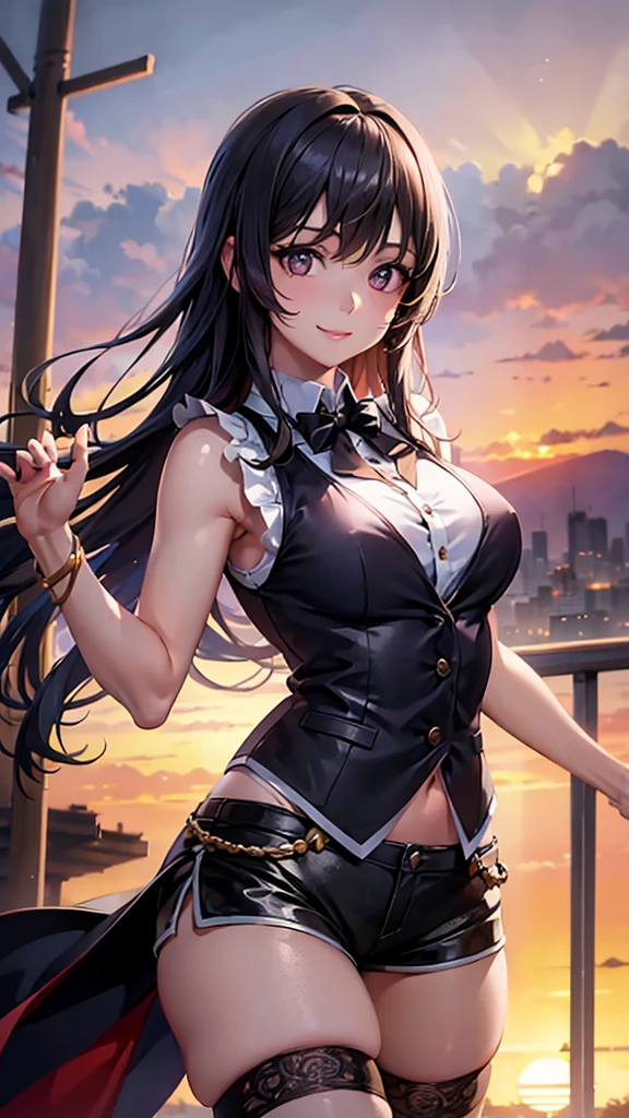 masterpiece,Big Breasts,beauty,Black Hair,Side Ponytail,masquerade face mask,rabbit ears,Linen_clothes