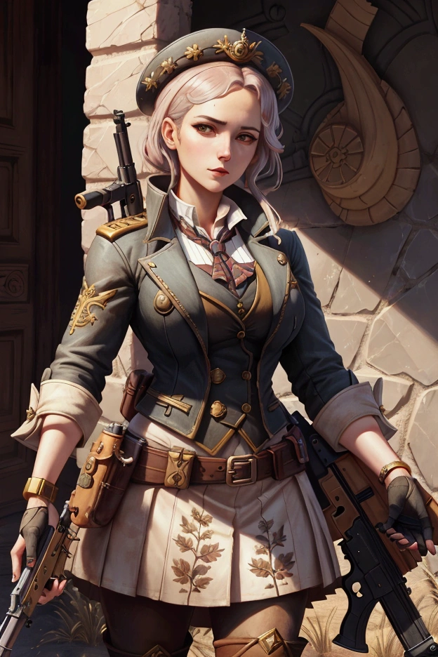 Elizabeth Caledonia, art, goddess of hunting with a modern gun